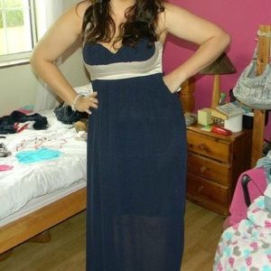 Navy maxi dress